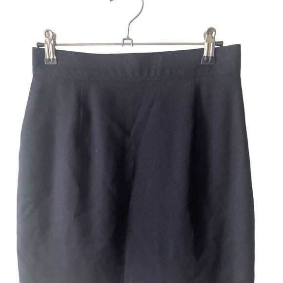 Gemma Kahng NY 4 Pencil Skirt Vintage Wool Blend Button Detail 90s VTG - Picture 9 of 12